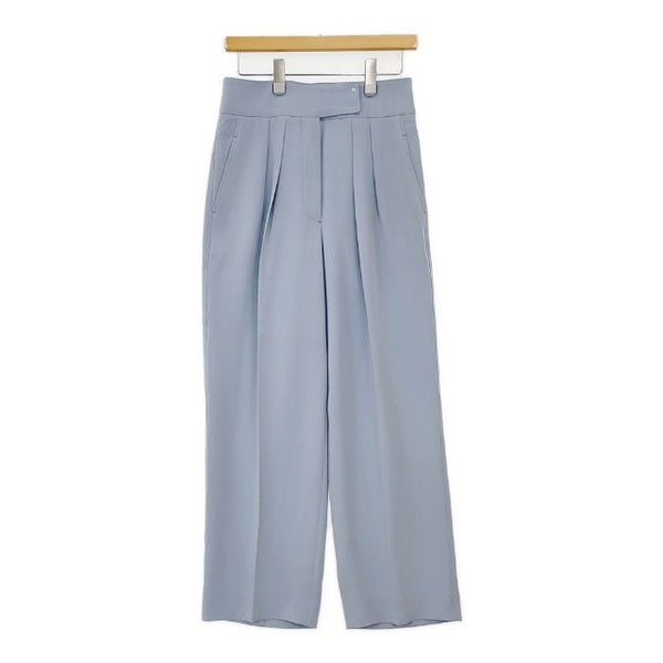 CAST: キャストコロン tトリアセテートポリエステル センタープレススラックス パンツ ライトブルー レディース【中古】5-0824M∞