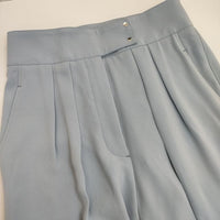 CAST: キャストコロン tトリアセテートポリエステル センタープレススラックス パンツ ライトブルー レディース【中古】5-0824M∞