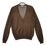 EPOCA M5N43-139-78 サイズ40 レーヨンナイロン カーディガン ブラウン レディース エポカ【中古】5-0404M△