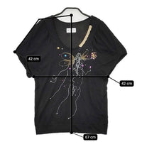 TSUMORI CHISATO the Spirit of Beauty スパンコール 半袖Ｔシャツ カットソー ブラック レディース ツモリチサト【中古】5-0621S∞