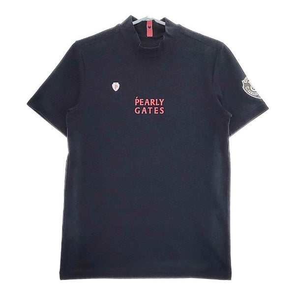 PEARLY GATES モックネック 半袖Ｔシャツ カットソー ネイビー メンズ パーリーゲイツ【中古】5-0501S∞