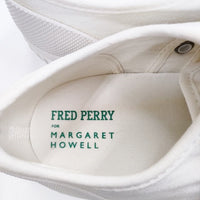 MARGARET HOWELL/FRED PERRY 未使用品 サイズUS6 スニーカー ホワイト レディース マーガレットハウエル/フレッドペリー【中古】5-0108G◎