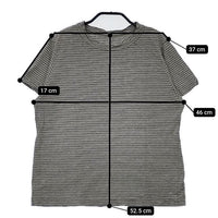 45R/45rpm ピンボーダーの45星Tシャツ 定価11000円 サイズ4 半袖Ｔシャツ カットソー グレー カーキ レディース フォーティーファイブアールピーエム【中古】5-0709S∞