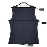 45R/45rpm R by ノースリーブカットソー インディゴ タンクトップ ネイビー レディース フォーティーファイブアールピーエム【中古】5-0709S∞