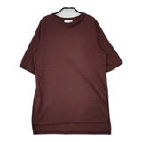 green label relaxing SCデコルテスリットロングTシャツ 半袖Ｔシャツ カットソー ブラウン レディース グリーンレーベルリラクシング【中古】5-0709S∞