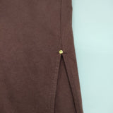 green label relaxing SCデコルテスリットロングTシャツ 半袖Ｔシャツ カットソー ブラウン レディース グリーンレーベルリラクシング【中古】5-0709S∞