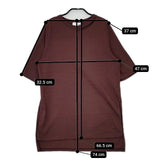 green label relaxing SCデコルテスリットロングTシャツ 半袖Ｔシャツ カットソー ブラウン レディース グリーンレーベルリラクシング【中古】5-0709S∞