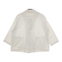 Lin francais d'antan 丸襟 コットン ジャケット ホワイト レディース ランフランセダンタン【中古】5-0426M∞