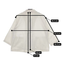 Lin francais d'antan 丸襟 コットン ジャケット ホワイト レディース ランフランセダンタン【中古】5-0426M∞
