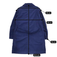 Danton ナイロン JD-8642 NYLON TAFFETA ステンカラーコート ネイビー レディース ダントン【中古】5-0426M∞
