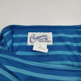 Charpentier de Vaisseau ボートネック ボーダー 半袖Ｔシャツ カットソー ブルー ライトブルー レディース シャルパンティエドゥヴェッソ【中古】5-0709S∞