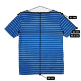 Charpentier de Vaisseau ボートネック ボーダー 半袖Ｔシャツ カットソー ブルー ライトブルー レディース シャルパンティエドゥヴェッソ【中古】5-0709S∞