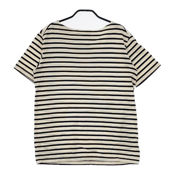 Charpentier de Vaisseau ボートネック 半袖Ｔシャツ カットソー ベージュ ネイビー レディース シャルパンティエドゥヴェッソ【中古】5-0709S∞