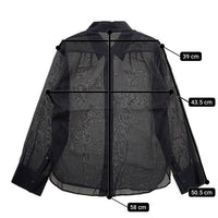 JIL SANDER コットン シアーブラウス 長袖シャツ ブラック レディース ジルサンダー【中古】5-0426M∞