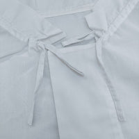 MACPHEE コットンボイルローン ギャザーカラーブラウス 七分袖 ブラウス シャツ ホワイト レディース マカフィー【中古】5-0709S∞
