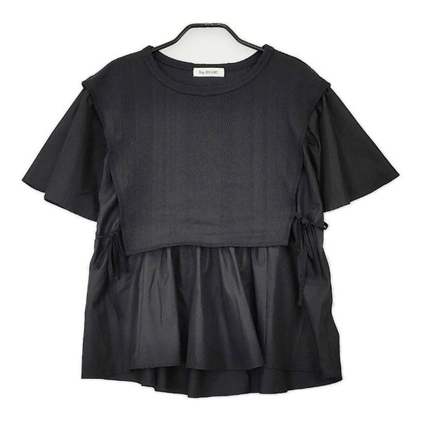 Ray Beams レイヤード半袖ブラウス 61-04-0228-101 ブラウス シャツ ブラック レディース レイビームス【中古】5-0709S∞