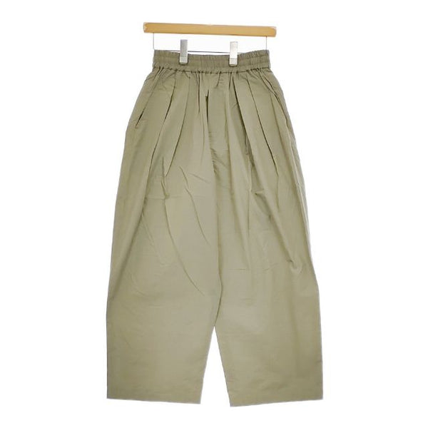 nicholson and nicholson HAKAMA-SUCKER ハカマ サッカー ワイド コットン イージー パンツ カーキ レディース ニコルソンアンドニコルソン【中古】5-0426M∞