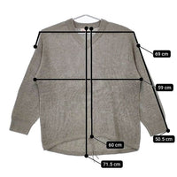 mao made 浅Vネック裾ドロストゆるっとプルオーバー 341114 セーター ニット 23AW グレー レディース マオメイド【中古】5-0426M∞