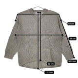 mao made 浅Vネック裾ドロストゆるっとプルオーバー 341114 セーター ニット 23AW グレー レディース マオメイド【中古】5-0426M∞