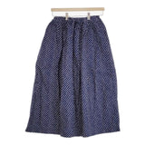 ARMEN CAMBRIC SMALL FLOWER PRINT EASY GATHERED SKIRT ギャザースカート 24SS ネイビー ホワイト レディース アーメン【中古】4-0929M♪