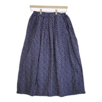 ARMEN CAMBRIC SMALL FLOWER PRINT EASY GATHERED SKIRT ギャザースカート 24SS ネイビー ホワイト レディース アーメン【中古】4-0929M♪