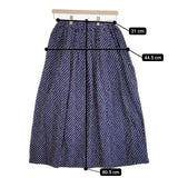 ARMEN CAMBRIC SMALL FLOWER PRINT EASY GATHERED SKIRT ギャザースカート 24SS ネイビー ホワイト レディース アーメン【中古】4-0929M♪