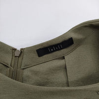 Lelill ノースリーブ ロングドレス ワンピース カーキ レディース レリル【中古】5-0614S∞