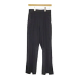 MARW UNITED ARROWS 38 定価11000円 ピンタックテーパードヘムスリット パンツ ブラック レディース マルゥユナイテッドアローズ【中古】5-0422M♪