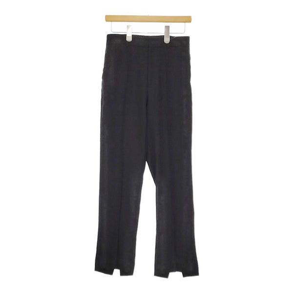 MARW UNITED ARROWS 38 定価11000円 ピンタックテーパードヘムスリット パンツ ブラック レディース マルゥユナイテッドアローズ【中古】5-0422M♪