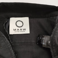 MARW UNITED ARROWS 38 定価11000円 ピンタックテーパードヘムスリット パンツ ブラック レディース マルゥユナイテッドアローズ【中古】5-0422M♪