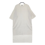 AKTE アクテ ニット 半袖 クルーネック サイドスリット ワンピース ホワイト レディース【中古】5-0422S♪