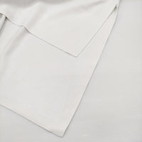 AKTE アクテ ニット 半袖 クルーネック サイドスリット ワンピース ホワイト レディース【中古】5-0422S♪