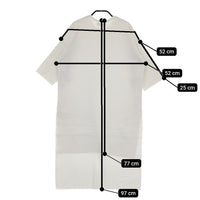AKTE アクテ ニット 半袖 クルーネック サイドスリット ワンピース ホワイト レディース【中古】5-0422S♪