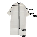 AKTE アクテ ニット 半袖 クルーネック サイドスリット ワンピース ホワイト レディース【中古】5-0422S♪