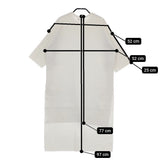 AKTE アクテ ニット 半袖 クルーネック サイドスリット ワンピース ホワイト レディース【中古】5-0422S♪
