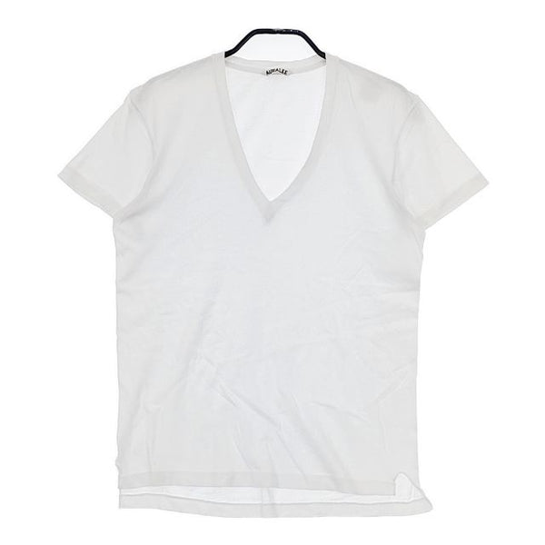 AURALEE SEAMLESS V-NECK TEE A00V06ST 半袖Ｔシャツ カットソー ホワイト レディース オーラリー【中古】5-0614S∞