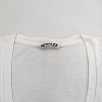 AURALEE SEAMLESS V-NECK TEE A00V06ST 半袖Ｔシャツ カットソー ホワイト レディース オーラリー【中古】5-0614S∞
