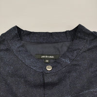 pas de calais バンドカラー サイズ36 ブラウス シャツ ネイビー レディース パドカレ【中古】5-0422M♪