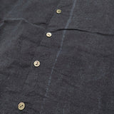 pas de calais バンドカラー サイズ36 ブラウス シャツ ネイビー レディース パドカレ【中古】5-0422M♪