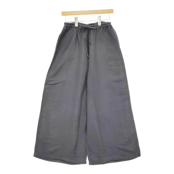mizuiro-ind リネンレーヨンイージーワイドパンツ サイズ2 パンツ グレー レディース ミズイロインド【中古】5-0422M♪