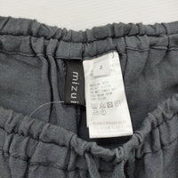mizuiro-ind リネンレーヨンイージーワイドパンツ サイズ2 パンツ グレー レディース ミズイロインド【中古】5-0422M♪