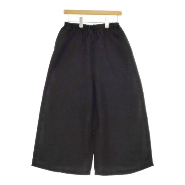 mizuiro-ind リネンレーヨン イージーワイド パンツ ブラック レディース ミズイロインド【中古】5-0426M∞