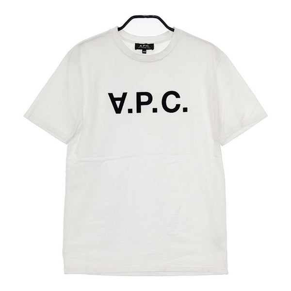 A.P.C. 反転ロゴ 半袖Ｔシャツ カットソー ホワイト レディース アーペーセー【中古】5-0614S∞