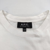 A.P.C. 反転ロゴ 半袖Ｔシャツ カットソー ホワイト レディース アーペーセー【中古】5-0614S∞