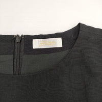 FORDMILLS レーヨンリネン フレンチスリーブドレス ワンピース ブラック レディース フォードミルズ【中古】5-0614S∞