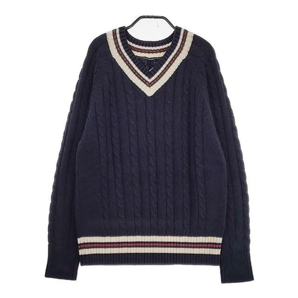 CIOTA 新品 Cricket Sweater チルデンニット F KNLM-101 定価29700円 セーター コットン 23SS ネイビー レディース シオタ【中古】4-0927M♪