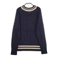 CIOTA 新品 Cricket Sweater チルデンニット F KNLM-101 定価29700円 セーター コットン 23SS ネイビー レディース シオタ【中古】4-0927M♪