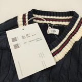 CIOTA 新品 Cricket Sweater チルデンニット F KNLM-101 定価29700円 セーター コットン 23SS ネイビー レディース シオタ【中古】4-0927M♪