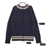 CIOTA 新品 Cricket Sweater チルデンニット F KNLM-101 定価29700円 セーター コットン 23SS ネイビー レディース シオタ【中古】4-0927M♪