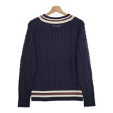 CIOTA 新品 Cricket Sweater チルデンニット サイズ4 KNLM-101 定価29700円 セーター コットン 23SS ネイビー メンズ シオタ【中古】4-0927M♪